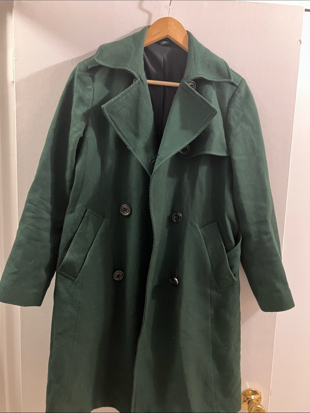 GAP Forest Green Double-Breasted Pea Coat
